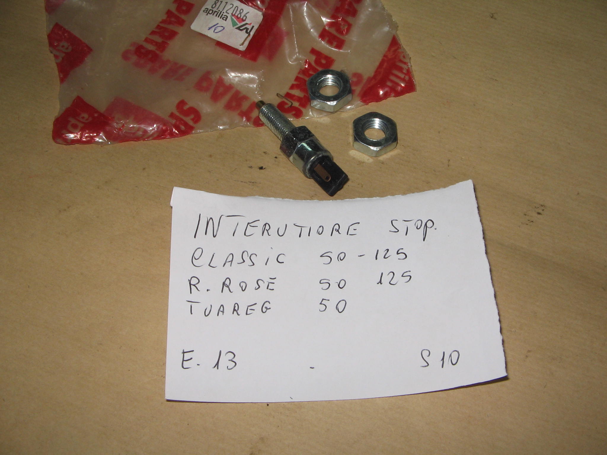 INTERUTTORE STOP CLASSIC - RED ROSE- TUAREG N. 22071